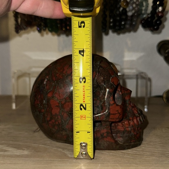 5” Brecciated Jasper Third Eye Skull - Picture 7 of 7